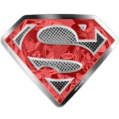 2017 Canada $100 DC Comics Originals - Superman's Shield 10oz Silver (No Tax)