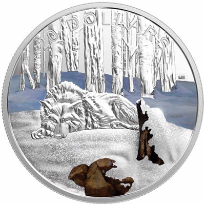 2017 Canada $20 Glistening North - The Arctic Wolf Fine Silver (No Tax)