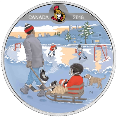 2018 Canada $10 Learning to Play - Ottawa Senators Fine Silver (No Tax)
