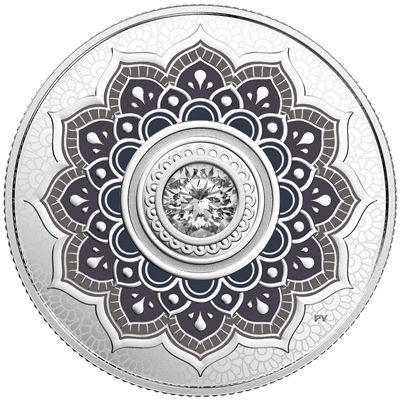 2018 Canada $5 Birthstone - April Fine Silver with Swarovski Crystal