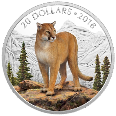 2018 Canada $20 Courageous Cougar Silver Coin (TAX Exempt)