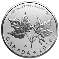 2018 Canada $10 Maple Leaves Silver Coin (TAX Exempt)