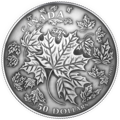 2018 Canada $50 Maple Leaves in Motion (TAX Exempt)