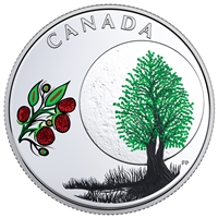 2018 Canada $3 13 Teachings from Grandmother Moon - Raspberry Moon (No Tax)