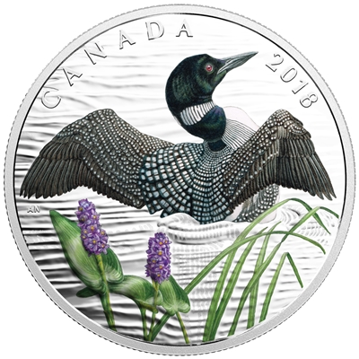 2018 Canada $10 Beauty and Grace - The Common Loon Fine Silver (No Tax)