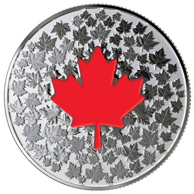 2018 Canada $5 Hearts Aglow Glow-in-the-Dark Fine Silver Coin (No Tax)