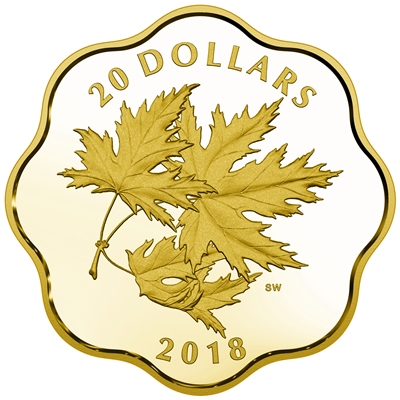 2018 Canada $20 Iconic Maple Leaves Fine Silver (No Tax)