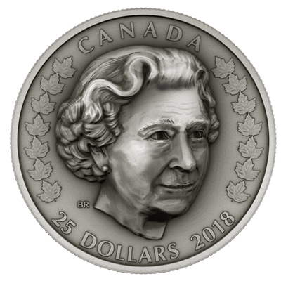 2018 Canada $25 Her Majesty Queen Elizabeth II: Matriarch of the Royal Family (No Tax)
