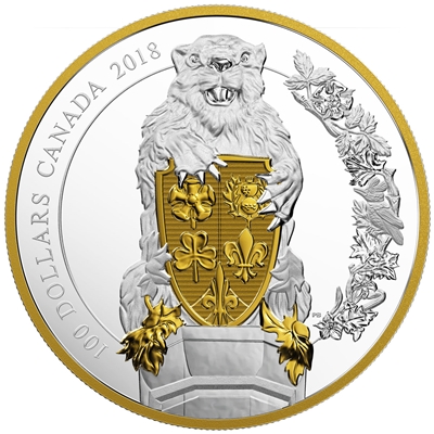2018 Canada $100 Keepers of Parliament - The Beaver Fine Silver (No Tax)