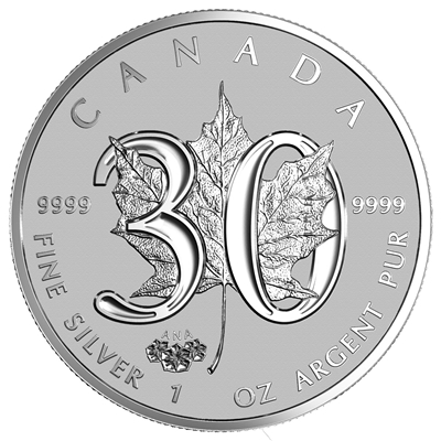 2018 Canada $5 Silver Maple Leaf with ANA Privy - Pennsylvania Mountain Laurel (No Tax) Light Wear on Sleeve