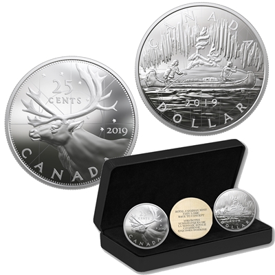 2019 Royal Canadian Mint Coin Lore: Back To Concept 2-coin Fine Silver Set (No Tax)