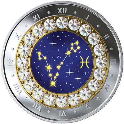 2019 Canada $5 Zodiac Series: Pisces Fine Silver