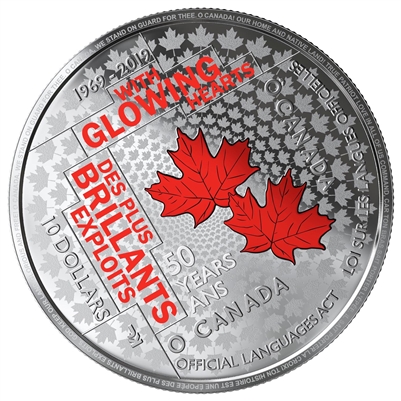 2019 Canada $10 50th Anniversary of the Official Languages Act Fine Silver (No Tax)