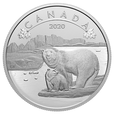 2020 $10 O Canada! Polar Bears Fine Silver Coin (No Tax)