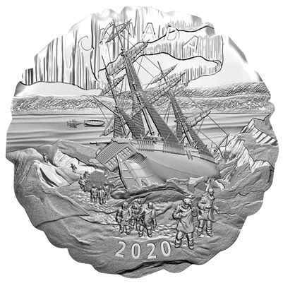 2020 Canada $50 Franklin's Lost Arctic Expedition Fine Silver Coin (No Tax)