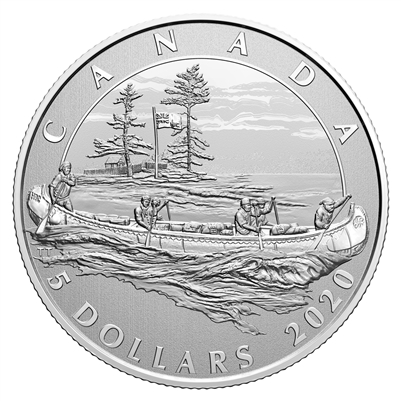 2020 Canada $5 Moments to Hold - The 350th Anniversary of HBC Silver (No Tax)