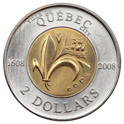 2008 Quebec City Canada Two Dollar Brilliant Uncirculated (MS-63)