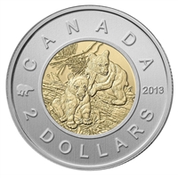 2013 Black Bear Cubs Canada Two Dollar Specimen