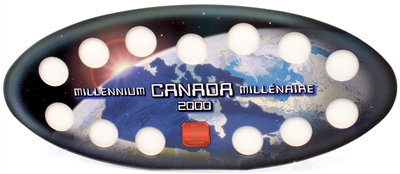 2000 Official RCM Empty Millennium Oval Map 25-Cents Holder