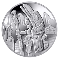2005 Canada $30 Totem Pole Sterling Silver Coin (Lightly Toned)