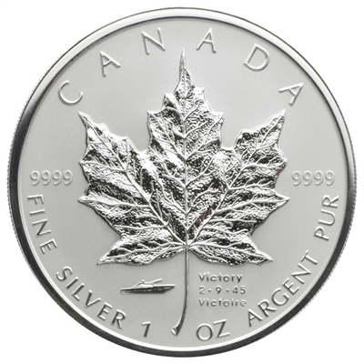 2005 Canada V-J Day (Victory) Privy Silver Maple Leaf (TAX Exempt)