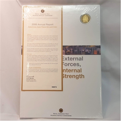 2006 Canada RCM Annual Report with Gold Plated 50-cent