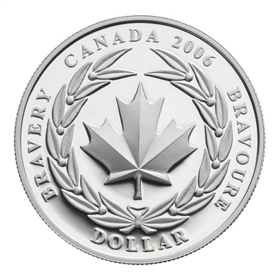2006 Canada Medal of Bravery Special Edition Proof Silver Dollar (No Tax)
