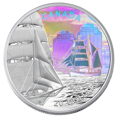 RDC 2007 Canada $20 Tall Ships - Brigantine Fine Silver (No Tax) Impaired