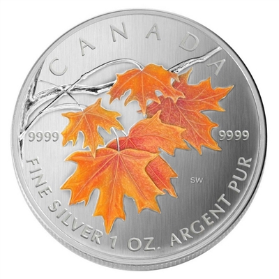 RDC 2007 Canada $5 Sugar Maple in Orange - Coloured Silver Maple (No Tax) Scuffed Capsule