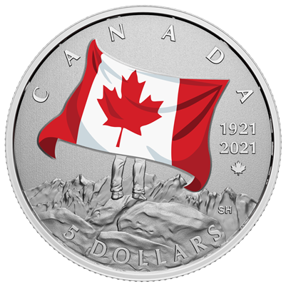 2021 $5 Moments to Hold - 100th Anniversary of Canada's National Colours (No Tax)