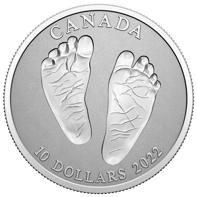 2022 Canada $10 Welcome to the World Baby Feet Fine Silver (No Tax)