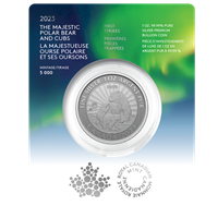 2023 Canada $5 First Strikes: The Majestic Polar Bear 1oz. 99.99% Pure Silver (No Tax)