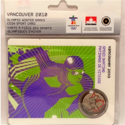 2009 Canada 25-cent Speed Skating - Petro-Canada Vancouver Olympics Card