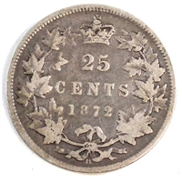 1872H Canada 25-cents Good (G-4)