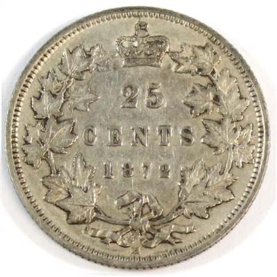 1872H Canada 25-cents Very Fine (VF-20) $