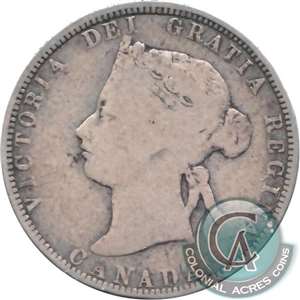 1881H Canada 25-cents G-VG (G-6)