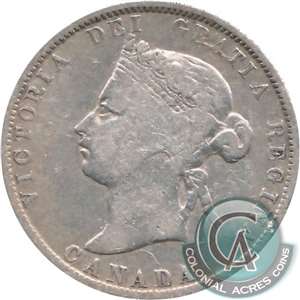 1883H Canada 25-cents VG-F (VG-10)