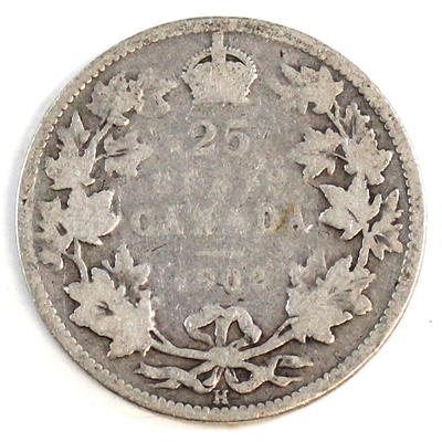 1902H Canada 25-cents Good (G-4)