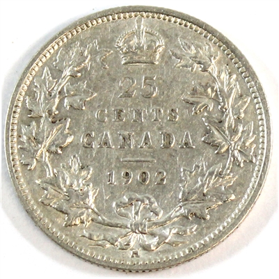1902H Canada 25-cents VF-EF (VF-30) $