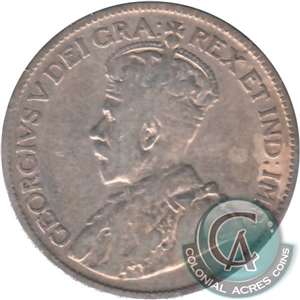 1914 Canada 25-cents VG-F (VG-10)