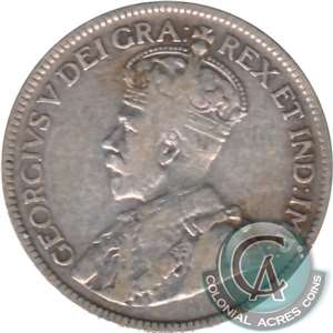 1915 Canada 25-cents Fine (F-12) $