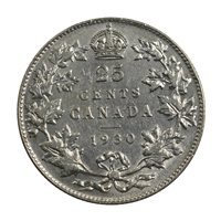 1930 Canada 25-cents VF-EF (VF-30) $