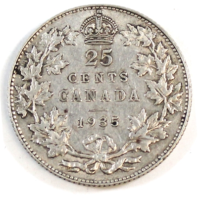 1935 Canada 25-cents Extra Fine (EF-40) $