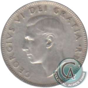 1948 Canada 25-cents Circulated