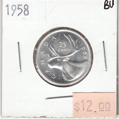 1958 Canada 25-cents Brilliant Uncirculated (MS-63)