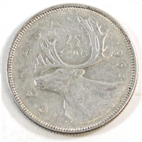 1964 Canada 25-cents Circulated