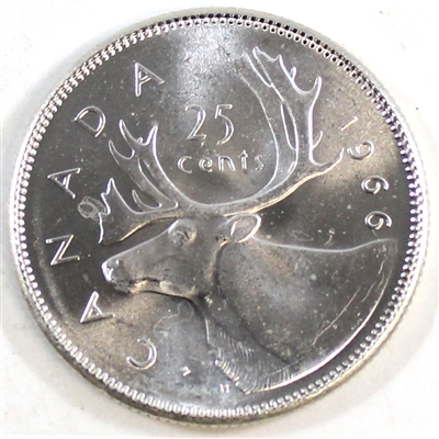 1966 Canada 25-cents Brilliant Uncirculated (MS-63)