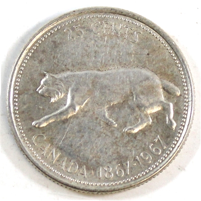 1967 Canada 25-cents Circulated