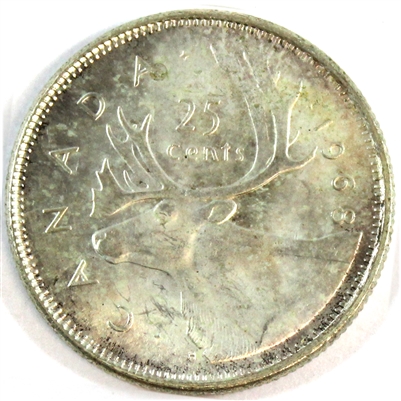 1968 Silver Canada 25-cents Circulated