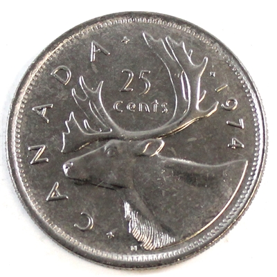 1974 Canada 25-cents Brilliant Uncirculated (MS-63)